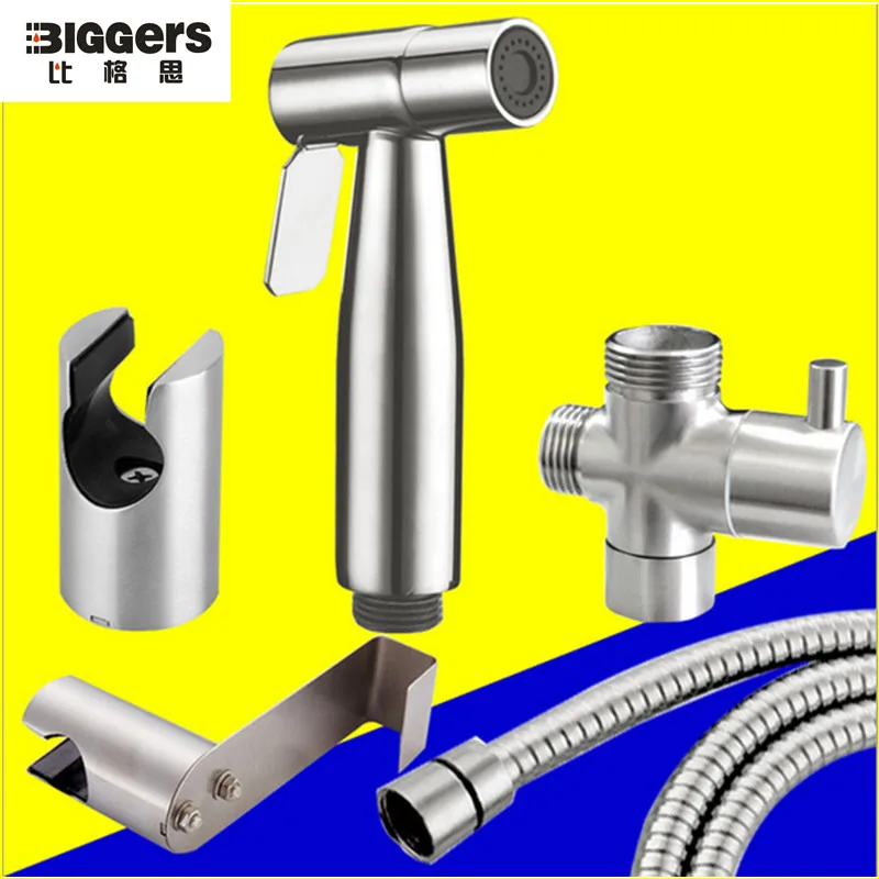 Free shipping 304 stainless steel toilet hand bidets shower body wash sprayer with 1.5m length shower hose
Free shipping 304 stainless steel toilet hand bidets shower body wash sprayer with 1.5m length shower hose