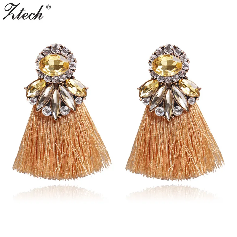 Ztech 6 Color Bohemian Vintage Rhinestones Tassel Earrings Women Geometric Alloy Fringed Big Dangle Earrings Statement Jewelry
Ztech 6 Color Bohemian Vintage Rhinestones Tassel Earrings Women Geometric Alloy Fringed Big Dangle Earrings Statement Jewelry