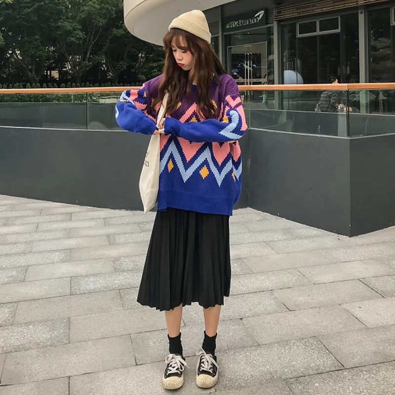 women 2018 autumn winter sweaters and pullovers cachemire knitted cashmere befree jersey mujer loose outerwear overcoat 19857
women 2018 autumn winter sweaters and pullovers cachemire knitted cashmere befree jersey mujer loose outerwear overcoat 19857