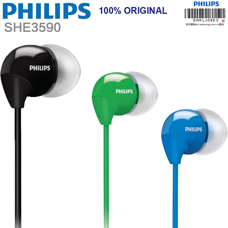 Philips SHE3590 Professional In-Ear Earphone with Multi-color selection Stereo Bass Earbuds Wired Headset for huawei xiaomi
Philips SHE3590 Professional In-Ear Earphone with Multi-color selection Stereo Bass Earbuds Wired Headset for huawei xiaomi