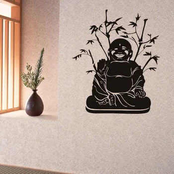 57x67cm Bamboo smiling face Buddha black white seated wallpaper Wall Stickers home decorations free shipping
57x67cm Bamboo smiling face Buddha black white seated wallpaper Wall Stickers home decorations free shipping
