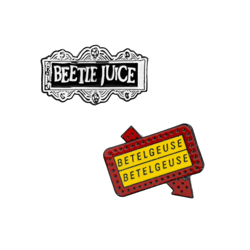 BETELGEUSE BEETLE JUICE Enamel Pin Road Sign Billboard Brooch Funny Artist Badge Punk Movie Jewelry Gift For Friends Bag clothes
BETELGEUSE BEETLE JUICE Enamel Pin Road Sign Billboard Brooch Funny Artist Badge Punk Movie Jewelry Gift For Friends Bag clothes