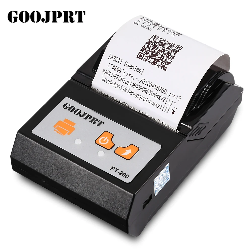 GOOJPRT PT200 Portable Wireless Printer 58mm Bluetooth Thermal 1500mAh For Android IOS Mini | Компьютеры и офис