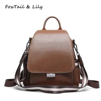 FoxTail & Lily Korean Style Women Soft Genuine Leather Backpack Elegant Ladies Wide Strap Shoulder Bag Casual Travel Backpacks
FoxTail & Lily Korean Style Women Soft Genuine Leather Backpack Elegant Ladies Wide Strap Shoulder Bag Casual Travel Backpacks