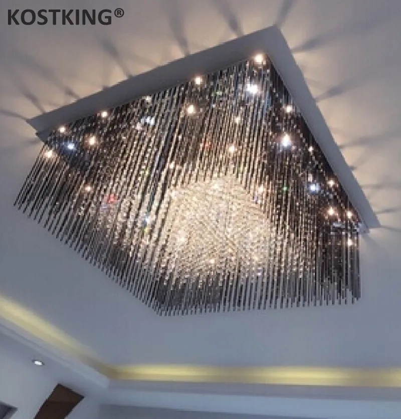 KOSTKING Hot sales new square LED chandelier light L60*W60*h35cm lustres de cristal lamp modern home lights
KOSTKING Hot sales new square LED chandelier light L60*W60*h35cm lustres de cristal lamp modern home lights