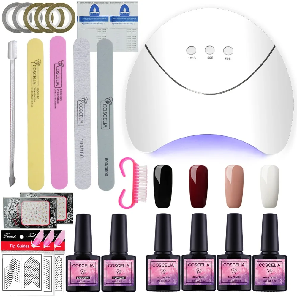COSCELIA Nail Set 36W Uv Led Nail Dryer Lamp With Nail Gel Polish Base Top Coat Soak Off Manicure Set Gel Nail Varnish For Nail
COSCELIA Nail Set 36W Uv Led Nail Dryer Lamp With Nail Gel Polish Base Top Coat Soak Off Manicure Set Gel Nail Varnish For Nail