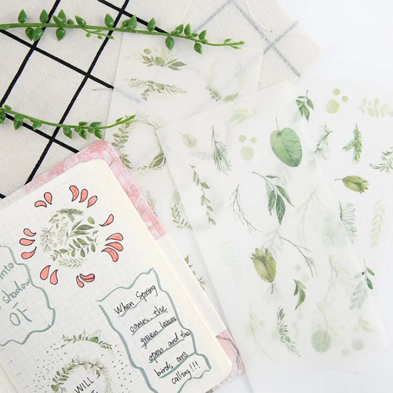 6pc/bag, Green Leaves/student Stationery Handmade Transparent Sticker Clip Art Diary Decoration Sticker Photo Album Sticker Gift 
6pc/bag, Green Leaves/student Stationery Handmade Transparent Sticker Clip Art Diary Decoration Sticker Photo Album Sticker Gift