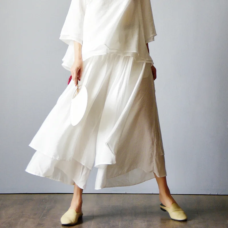Hot Autumn Spring Women Retro Skirt Pants Fashion Casual Chinese Style Female Wide Leg Pants Ethnic Middle Waist Haram Trousers
Hot Autumn Spring Women Retro Skirt Pants Fashion Casual Chinese Style Female Wide Leg Pants Ethnic Middle Waist Haram Trousers