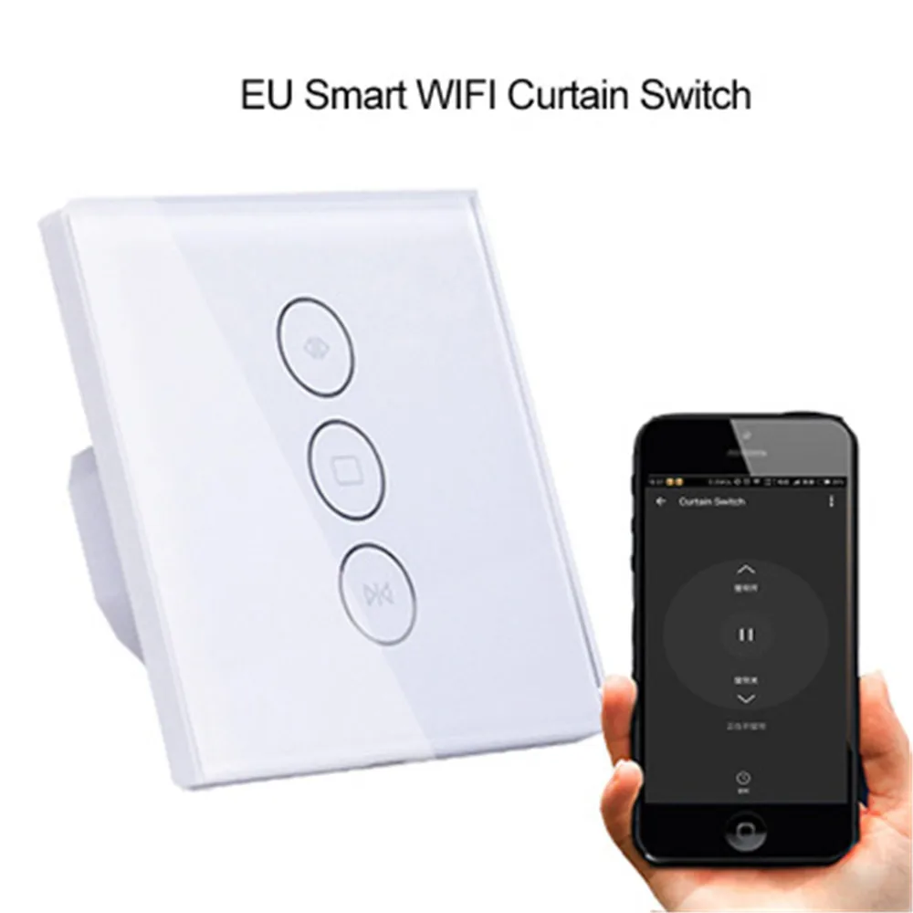 Intelligent electric wifi curtain switch panel mobile phone remote control scenario linkage timing remote control switch
Intelligent electric wifi curtain switch panel mobile phone remote control scenario linkage timing remote control switch
