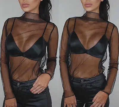 Women Fashion T Shirt Lace Long Sleeve Turtleneck Sheer Tops Mesh See Through Shirt
Women Fashion T Shirt Lace Long Sleeve Turtleneck Sheer Tops Mesh See Through Shirt