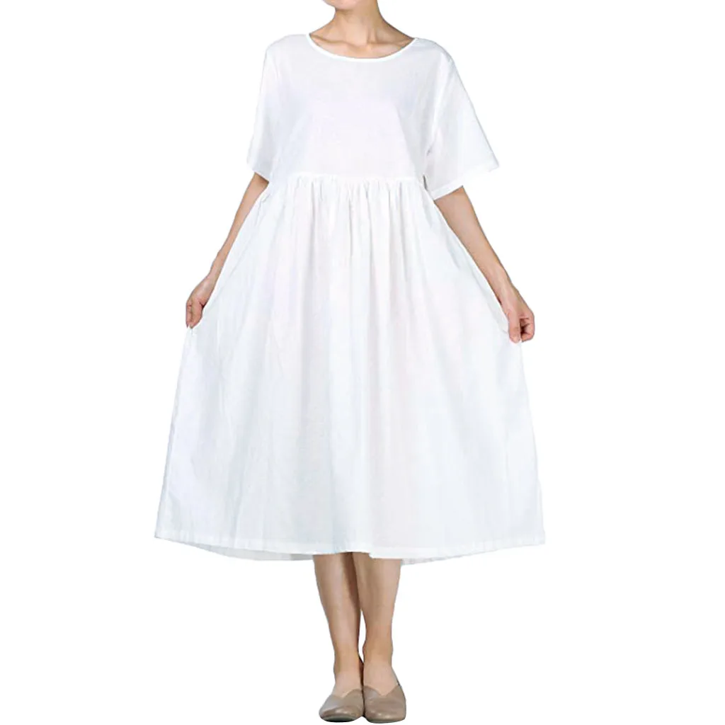 FREE OSTRICH Dress Women Cotton Linen BIG Loose Midi Dresses With Pockets Temperament White Black Fashion Women Dress Summer
FREE OSTRICH Dress Women Cotton Linen BIG Loose Midi Dresses With Pockets Temperament White Black Fashion Women Dress Summer