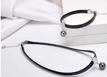 free shipping sets of 10-11mm tahitian round black pearl chocker necklace &bracelet
free shipping sets of 10-11mm tahitian round black pearl chocker necklace &bracelet