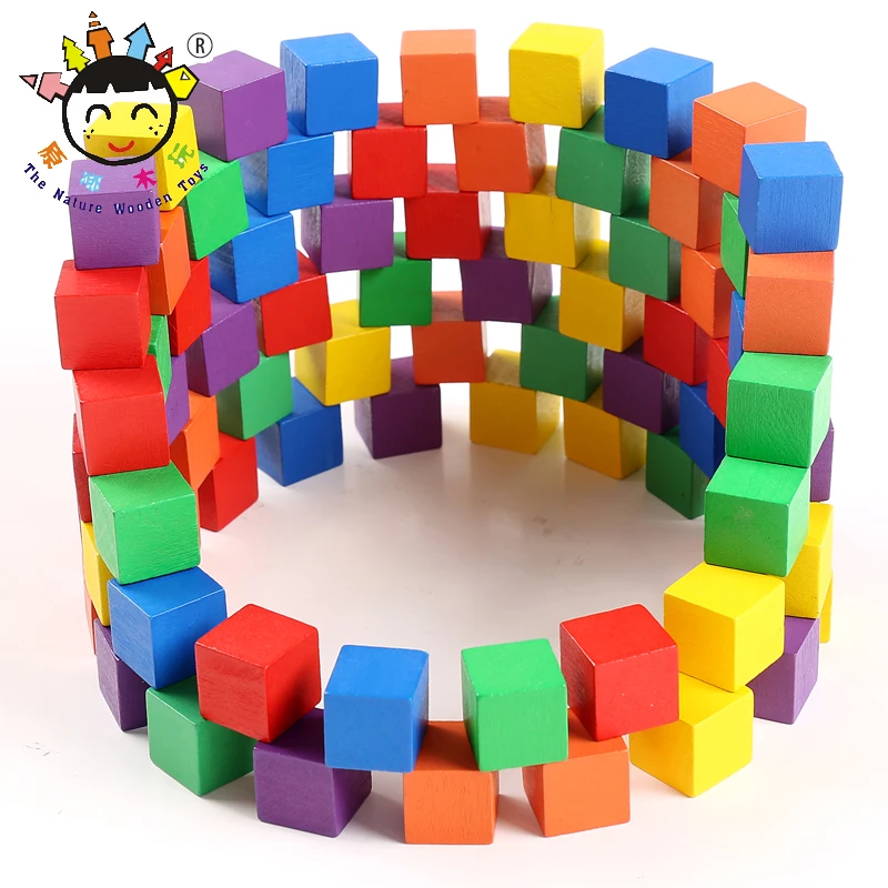 Montessori 100 pcs colorful Wooden Stacking Up Building Blocks Square Cubes wooden blocks for children Learning Education Toys
Montessori 100 pcs colorful Wooden Stacking Up Building Blocks Square Cubes wooden blocks for children Learning Education Toys