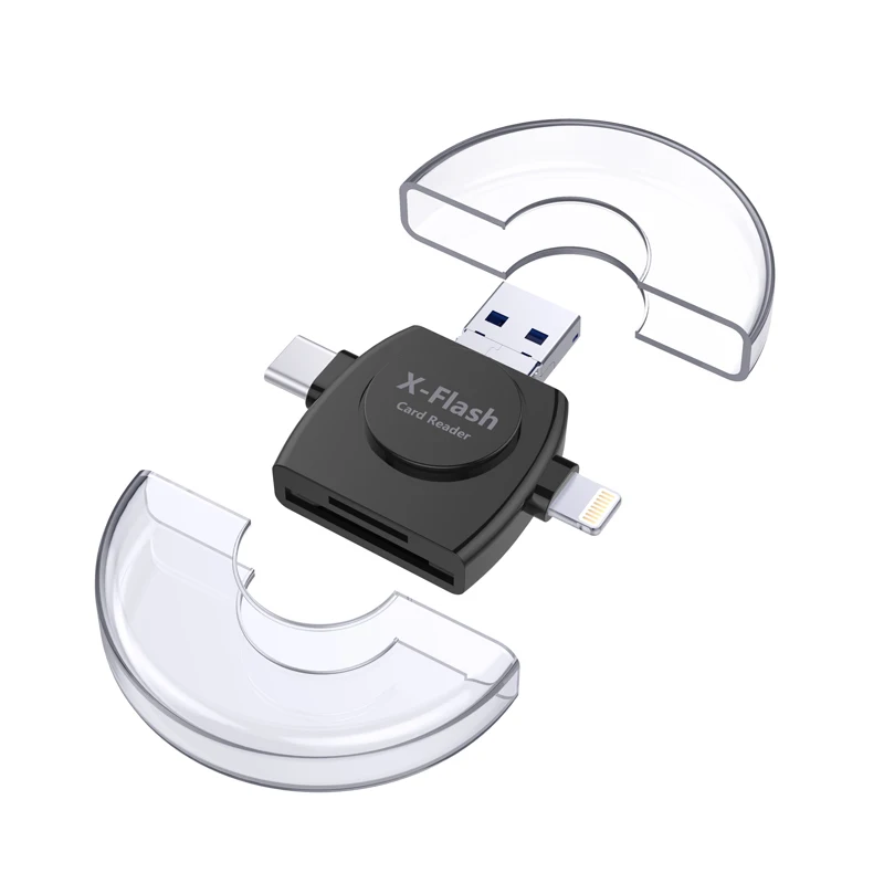 Hot sell 4 in 1 Type-c Card Reader Lightning Adapter USB 3.0 Memory Card Reader For iPad/iphone 7 Android Phone OTG Reader Gift
Hot sell 4 in 1 Type-c Card Reader Lightning Adapter USB 3.0 Memory Card Reader For iPad/iphone 7 Android Phone OTG Reader Gift
