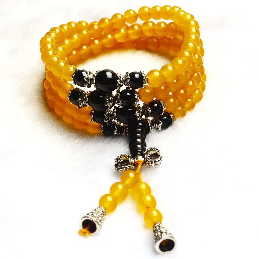 Beautiful Natural Yellow Chalcedony and Black Quartz Round Beads Tibetan Silver Charms Lucky Gift Healing Bracelets For Women
Beautiful Natural Yellow Chalcedony and Black Quartz Round Beads Tibetan Silver Charms Lucky Gift Healing Bracelets For Women
