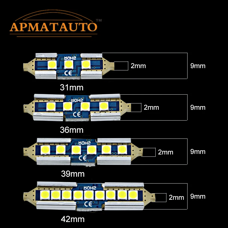 2x6000K Licese номерной знак лампа Canbus 39 мм светодиодный для BMW 3 5 серии E36 E46 E34 E39 E60 X5 E53(00