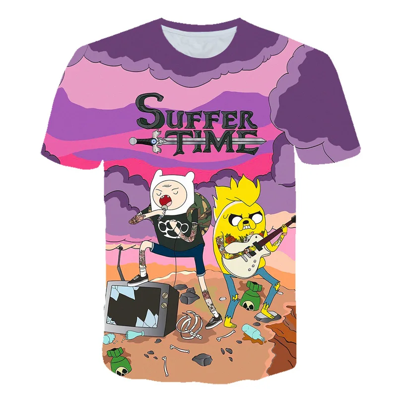 Summer T-shirt Men's and Women's T-shirt Cartoon Jake The Adventure Time Psychedelic 3D Color Printing Top Finn T-shirt 6XL
Summer T-shirt Men's and Women's T-shirt Cartoon Jake The Adventure Time Psychedelic 3D Color Printing Top Finn T-shirt 6XL