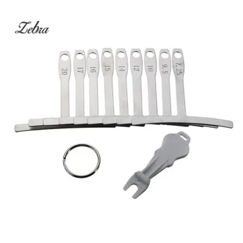 Zebra 9pcs Guitar Understring Steel Radius Gauges for Luthier Tools Bridge Pin Set Musical Instrument Parts Tool Accessory
Zebra 9pcs Guitar Understring Steel Radius Gauges for Luthier Tools Bridge Pin Set Musical Instrument Parts Tool Accessory