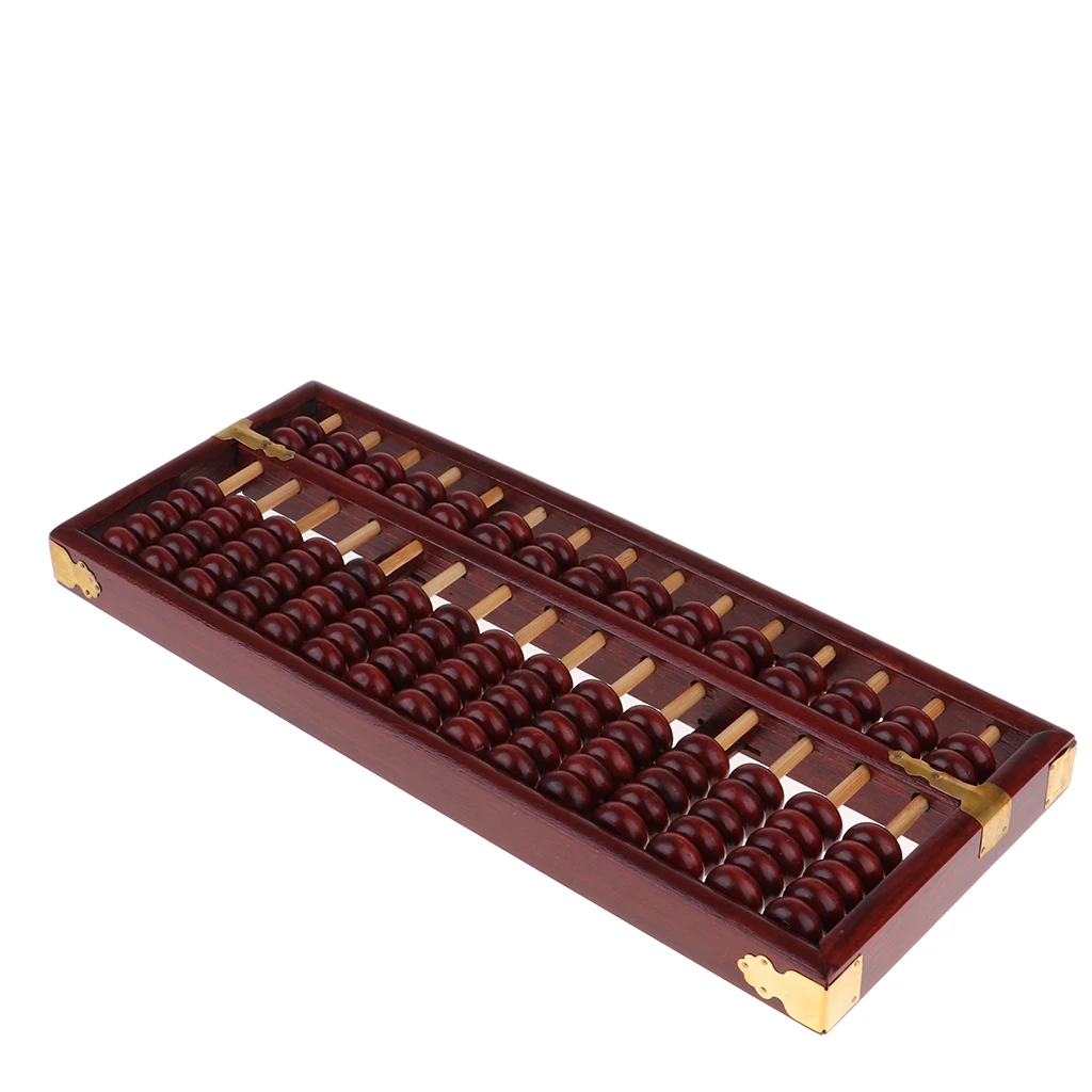 Vintage Wooden Chinese Abacus Bead Arithmetic Calculator Tool