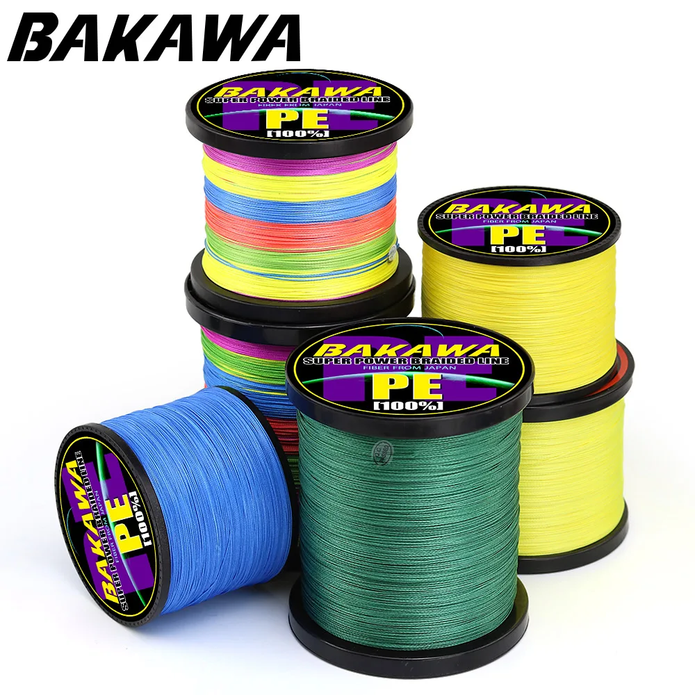 BAKAWA 1000m Fishing Line 4 Strands PE Carp Fishing Cord Pesca Braided Wire 10-85LB Peche SUPER Strong Fishing Accessories
BAKAWA 1000m Fishing Line 4 Strands PE Carp Fishing Cord Pesca Braided Wire 10-85LB Peche SUPER Strong Fishing Accessories