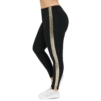 Wipalo Plus Size High Waisted Leggings With Sequined Women Pants Black Skinny Elastic Waist Leggings Casual Lady Trousers 2019
Wipalo Plus Size High Waisted Leggings With Sequined Women Pants Black Skinny Elastic Waist Leggings Casual Lady Trousers 2019