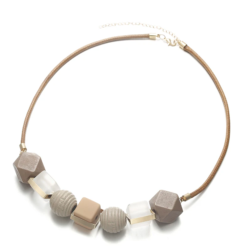 Acrylic Geometric Necklace Statement Necklaces & Pendants Wood Beads Rope Chain Necklace For Women Korean Style Fashion Jewelry
Acrylic Geometric Necklace Statement Necklaces & Pendants Wood Beads Rope Chain Necklace For Women Korean Style Fashion Jewelry