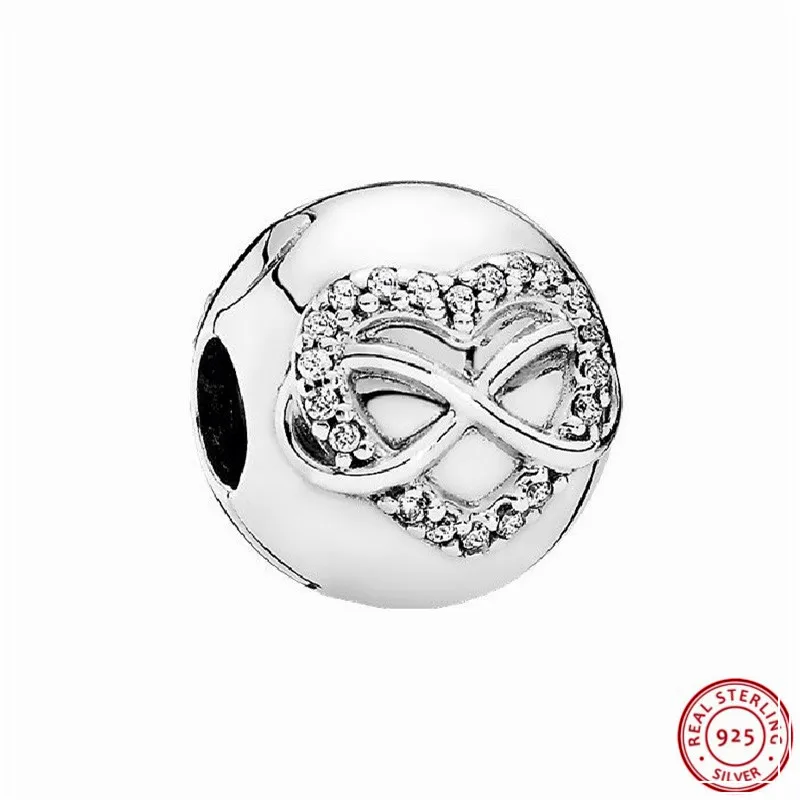 Clear CZ Stylish Infinity Heart Clip Charm Beads for Women Jewelry Making DIY Fit PANDORA Charms Silver 925 Original CL019
Clear CZ Stylish Infinity Heart Clip Charm Beads for Women Jewelry Making DIY Fit PANDORA Charms Silver 925 Original CL019
