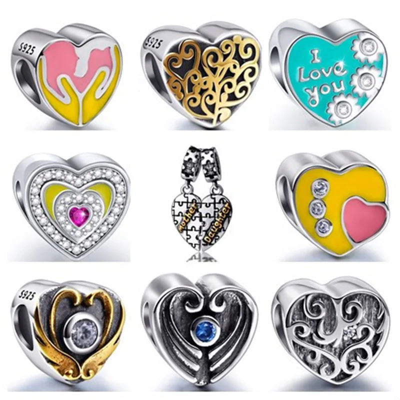 Fit Authentic Pandora charms silver 925 original Antique love hearts zircon shape Bracelet Pandora Pendant Beads Jewelry Gifts
Fit Authentic Pandora charms silver 925 original Antique love hearts zircon shape Bracelet Pandora Pendant Beads Jewelry Gifts