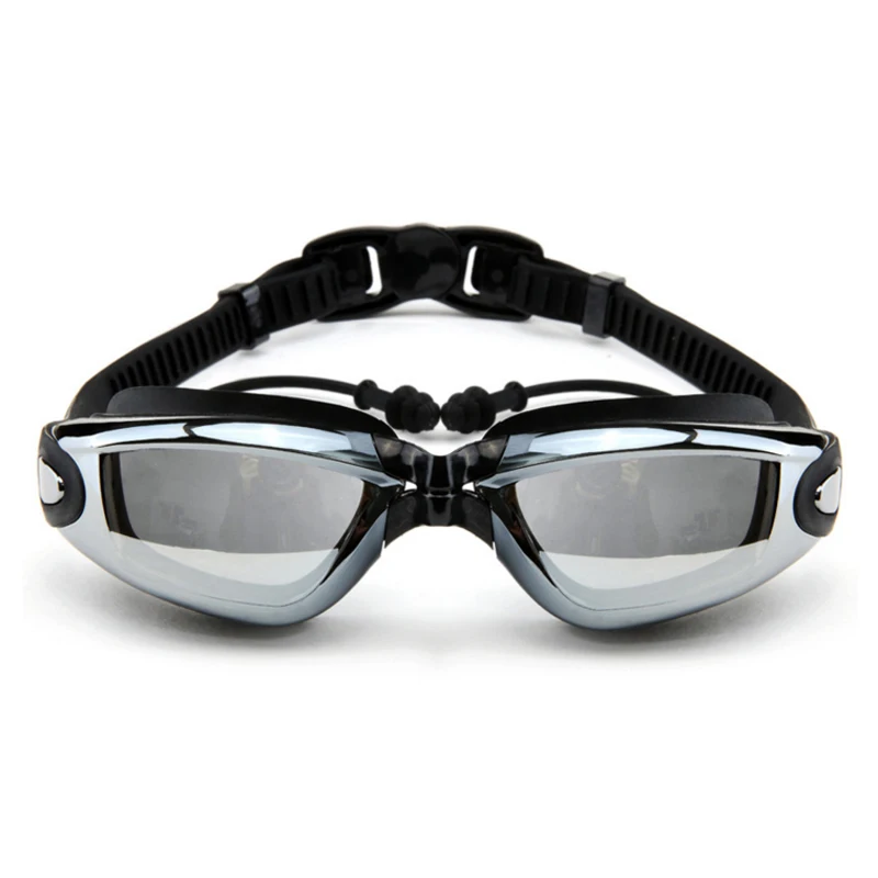 

New Brand SWG04 Electroplating Anti UV Antifogging Swimming Goggles Swim Glasses With Earplug