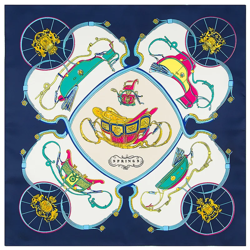Twill Silk Square Scarf Small Foulards Luxury Brand Women French carriage Print Neck Scarves Femme Handkerchief Bandana 90*90cm
Twill Silk Square Scarf Small Foulards Luxury Brand Women French carriage Print Neck Scarves Femme Handkerchief Bandana 90*90cm