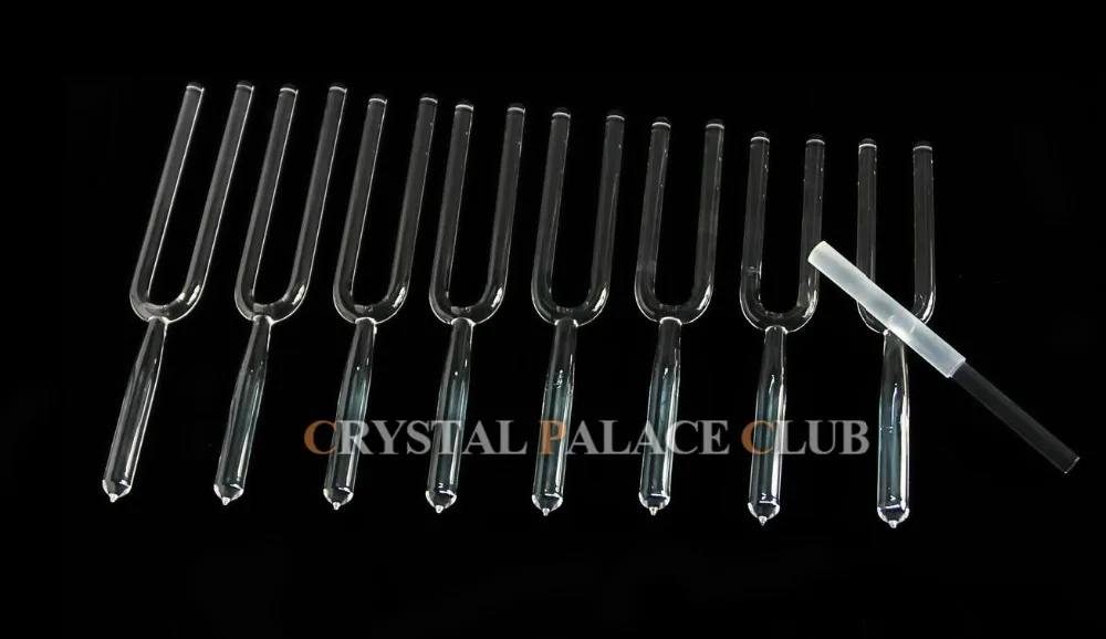 one set 8pcs octave clear quartz crystal singing tuning fork with C D E F G A B C5 tone tuning in 10mm Diameter crystal rod
one set 8pcs octave clear quartz crystal singing tuning fork with C D E F G A B C5 tone tuning in 10mm Diameter crystal rod