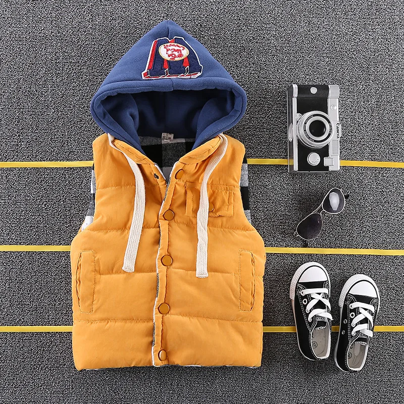 Autumn Winter Sleeveless Kids hooded Vest Boys Outerwear Spring Warm Children Vests Waistcoats Liner Jacket Coat for 1-10 Years
Autumn Winter Sleeveless Kids hooded Vest Boys Outerwear Spring Warm Children Vests Waistcoats Liner Jacket Coat for 1-10 Years