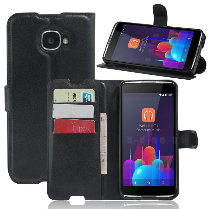 Alcatel Idol 4S чехол кожа флип Coque кошелек для мобильный Телефонные чехлы крышка Fundas