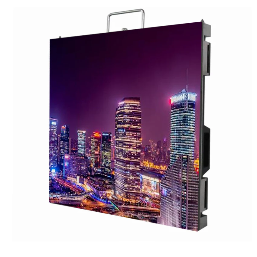 Фото P4 Outdoor waterproof full color 512mm*512mm die casting aluminium cabinet led video wall SMD rental stage LED display panel |