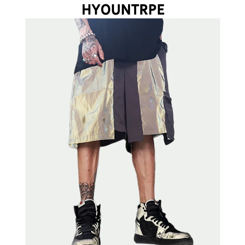 Men Patchwork Reflective Hip Hop Shorts New Summer Loose Side Pocket Elastic Waist Dance Party High Streetwear Short Pant Jogger
Men Patchwork Reflective Hip Hop Shorts New Summer Loose Side Pocket Elastic Waist Dance Party High Streetwear Short Pant Jogger