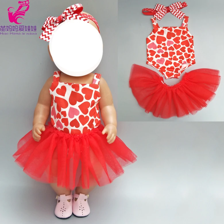 Baby Doll clothes for 43cm born Baby Dolls Red heart tutu dress for 18inch girl doll bikini tulle dress toys wear
Baby Doll clothes for 43cm born Baby Dolls Red heart tutu dress for 18inch girl doll bikini tulle dress toys wear