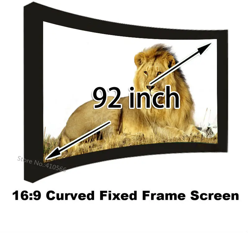 Outstanding Picture Quality Curved Fixed Frame Projection Screen 92" Diagonal 3D Cinema Screens 16:9 HD Ready
Outstanding Picture Quality Curved Fixed Frame Projection Screen 92" Diagonal 3D Cinema Screens 16:9 HD Ready