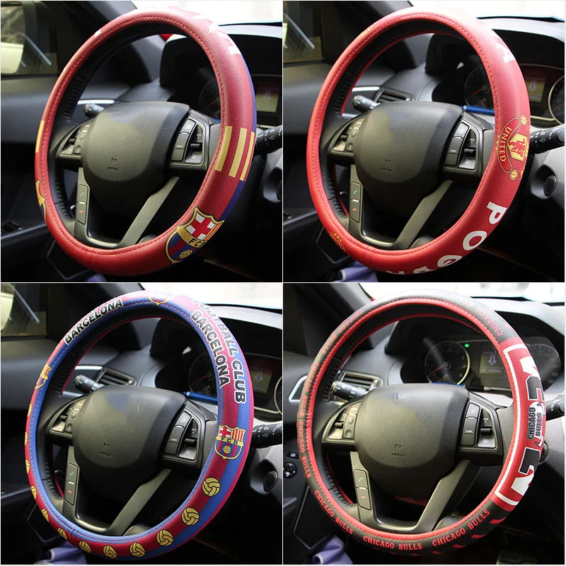Creative Barcelona Manchester Bulls Car Steering Wheel Cover Sport Leather Printing Steering-Wheels Covers Case For Football Fan
Creative Barcelona Manchester Bulls Car Steering Wheel Cover Sport Leather Printing Steering-Wheels Covers Case For Football Fan