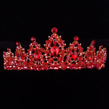 2018 Baroque Rhinestone Bridal Crown Tiaras Handmade Red Crystal Diadem Tiaras For Bride Headbands Wedding Hair Accessories
2018 Baroque Rhinestone Bridal Crown Tiaras Handmade Red Crystal Diadem Tiaras For Bride Headbands Wedding Hair Accessories