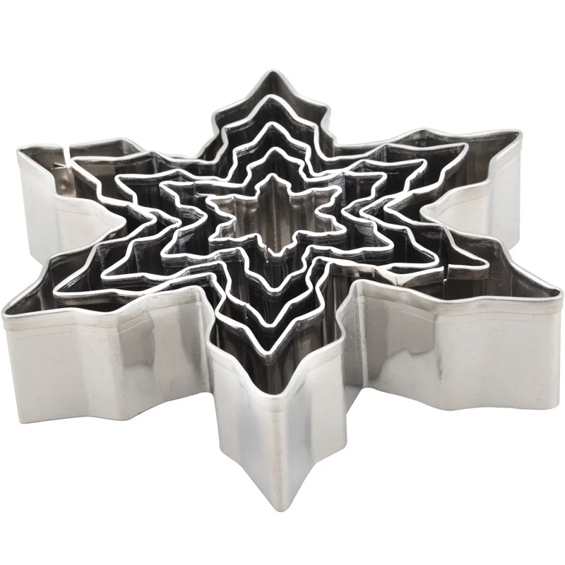 5Pcs/Set Christmas Snowflake Stainless Steel Cookie Cutters Cake Biscuit Moulds Fondant Icing Mold Kitchen Baking Tools
5Pcs/Set Christmas Snowflake Stainless Steel Cookie Cutters Cake Biscuit Moulds Fondant Icing Mold Kitchen Baking Tools