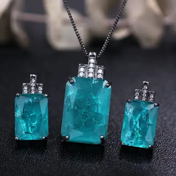 Square Fusion Stones Jewelry Sets Cubic Zirconia Stud Earring and Pendant Necklace Jewelry Set For Women Fashion Jewelry Gift
Square Fusion Stones Jewelry Sets Cubic Zirconia Stud Earring and Pendant Necklace Jewelry Set For Women Fashion Jewelry Gift