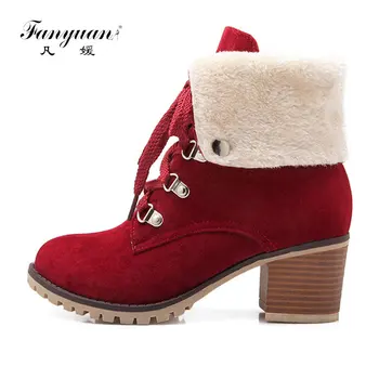 fanyuan New Fashion Women Warm Snow Boots Winter Fur Women Ankle Boots Female Casual Thick Heel Platform Women's Shoes
fanyuan New Fashion Women Warm Snow Boots Winter Fur Women Ankle Boots Female Casual Thick Heel Platform Women's Shoes
