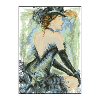 "My Fair Lady"A sexy woman with hat DIY 14 count cross stitch Chinese stitching kit for embroidery set printed cloth pattern new
"My Fair Lady"A sexy woman with hat DIY 14 count cross stitch Chinese stitching kit for embroidery set printed cloth pattern new
