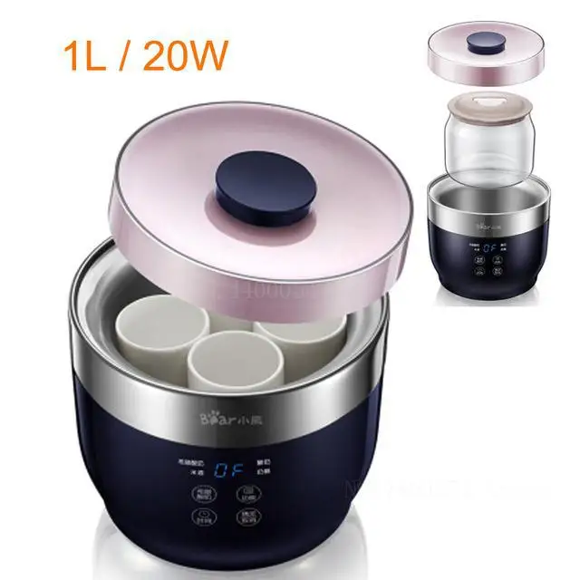 Double Glass Liner Rice Wine Maker 1L 20W Automatic Self-made Fermenter Yogurt Maker 220V-240V Microcomputer Control 
Double Glass Liner Rice Wine Maker 1L 20W Automatic Self-made Fermenter Yogurt Maker 220V-240V Microcomputer Control
