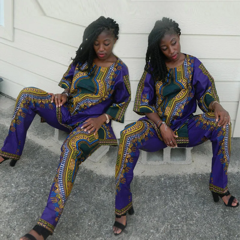 2019 new summer fashion style long sleeve african women printing polyester two piece suit top and pant
2019 new summer fashion style long sleeve african women printing polyester two piece suit top and pant