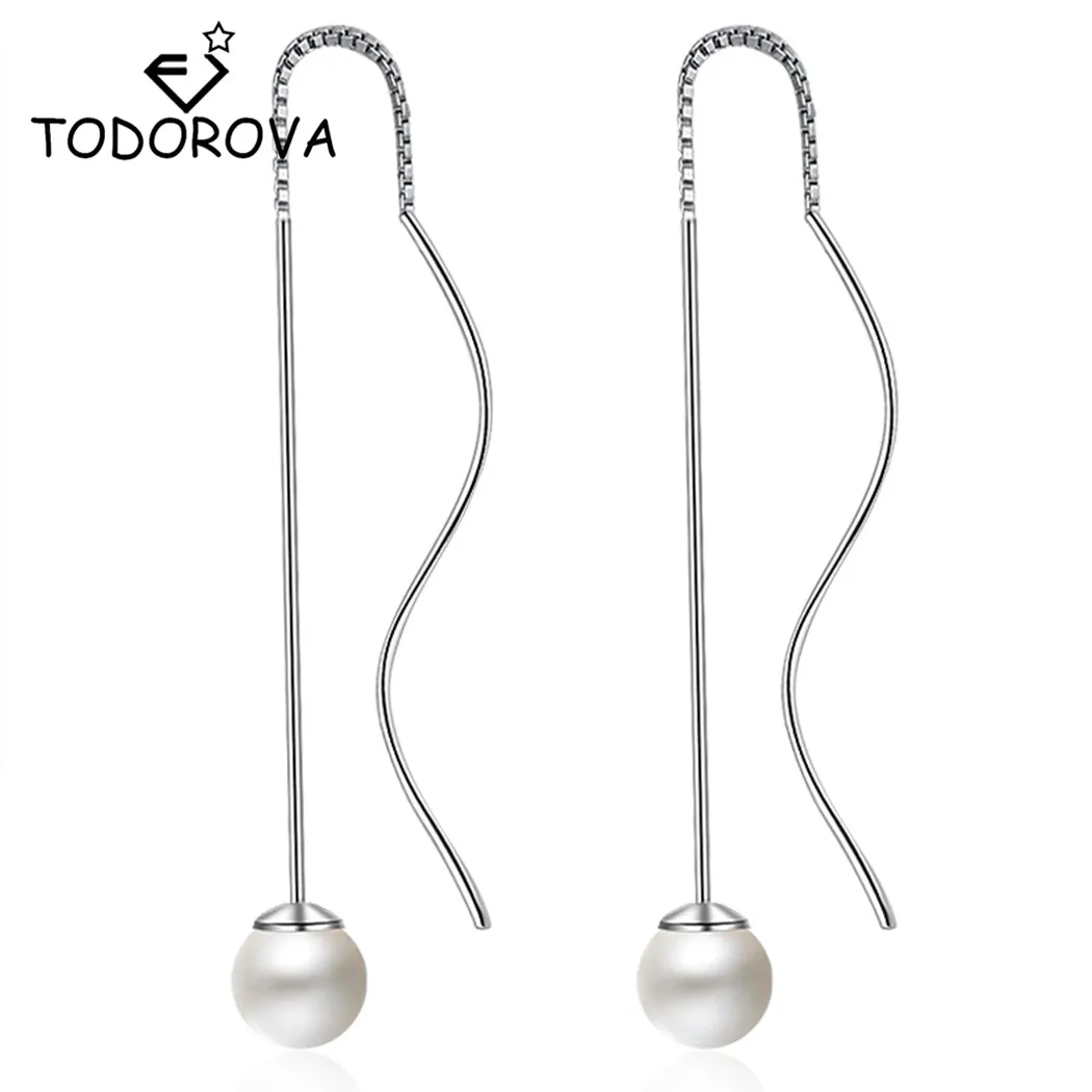 Todorova Simple Spiral S Curve Tassel Earrings Chain Ear Jewelry Simulated Pearl Charm Long Drop Earrings Women Hanging Brincos
Todorova Simple Spiral S Curve Tassel Earrings Chain Ear Jewelry Simulated Pearl Charm Long Drop Earrings Women Hanging Brincos