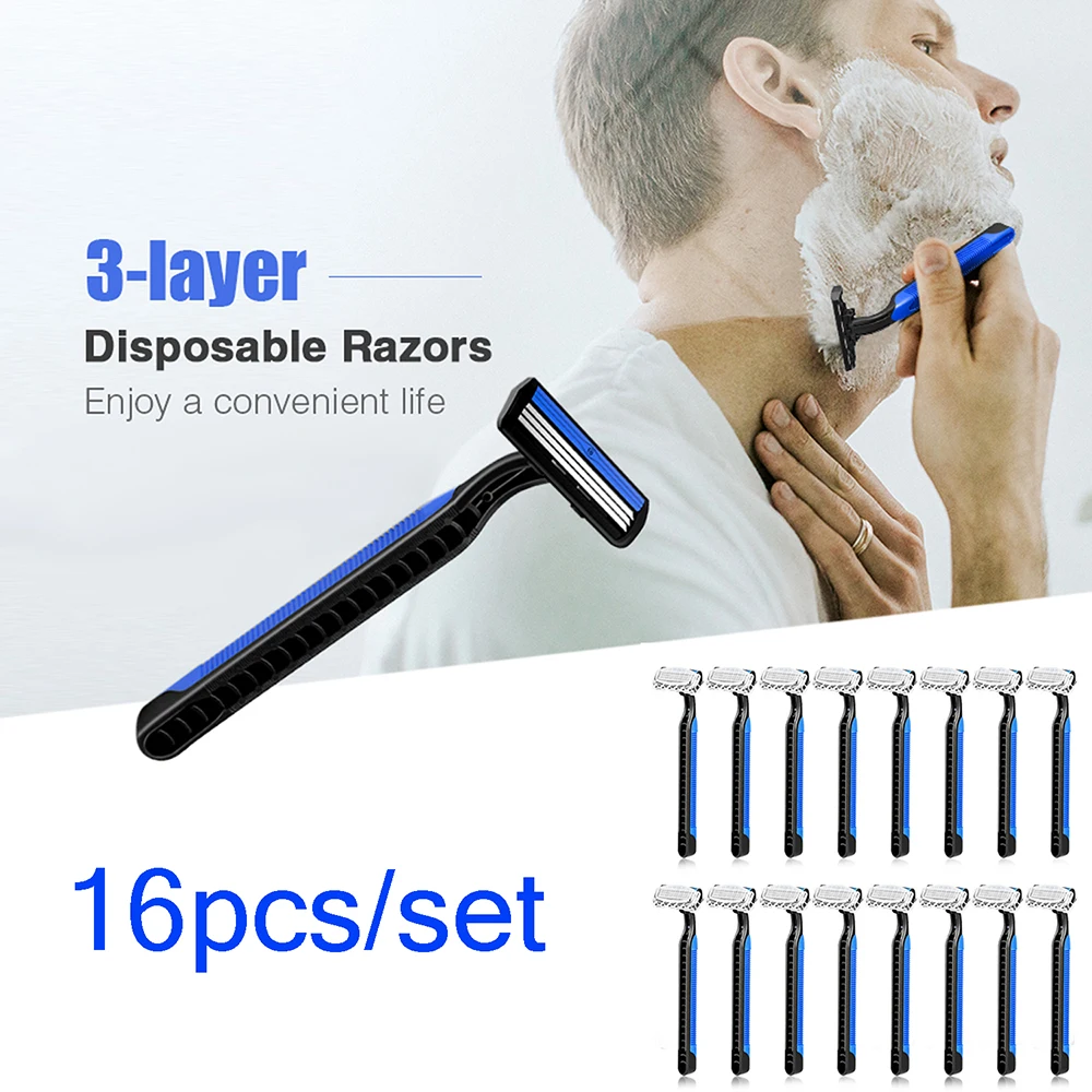 16Pcs/Set Razor Blades For Men Hair Removal Safety Razor Disposable Razors Three Layer Blade Manual Shaving Razor Holder
16Pcs/Set Razor Blades For Men Hair Removal Safety Razor Disposable Razors Three Layer Blade Manual Shaving Razor Holder