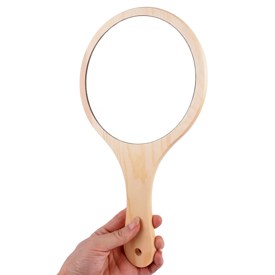 Wooden Mirror Portable Mini Pocket HD Round Mirror Wood Handle Makeup Mirror 3 Size Option D50
Wooden Mirror Portable Mini Pocket HD Round Mirror Wood Handle Makeup Mirror 3 Size Option D50
