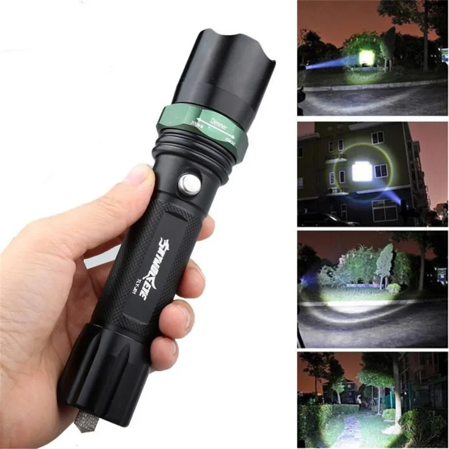 Skywolfeye Super 3500 Lumens 3 Modes CREE XM-L T6 LED 18650 Compact Waterproof Flashlight Lamp Dropshipping #1101