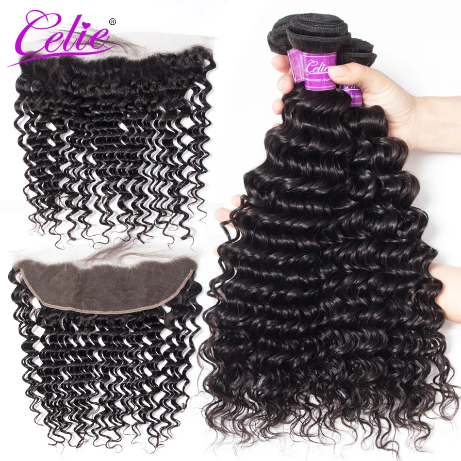 Celie Hair Brazilian Deep Wave Bundles With Frontal Remy Hair Lace Closure With Baby Hair 100% Human Hair Frontal With Bundles
Celie Hair Brazilian Deep Wave Bundles With Frontal Remy Hair Lace Closure With Baby Hair 100% Human Hair Frontal With Bundles